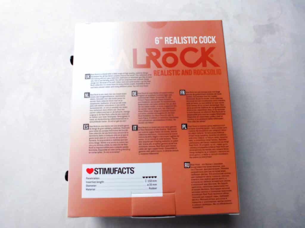 RealRock by Shots Realistic Cock Karton Rückseite